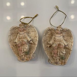 Set of 2 matching Angel Christmas Ornaments